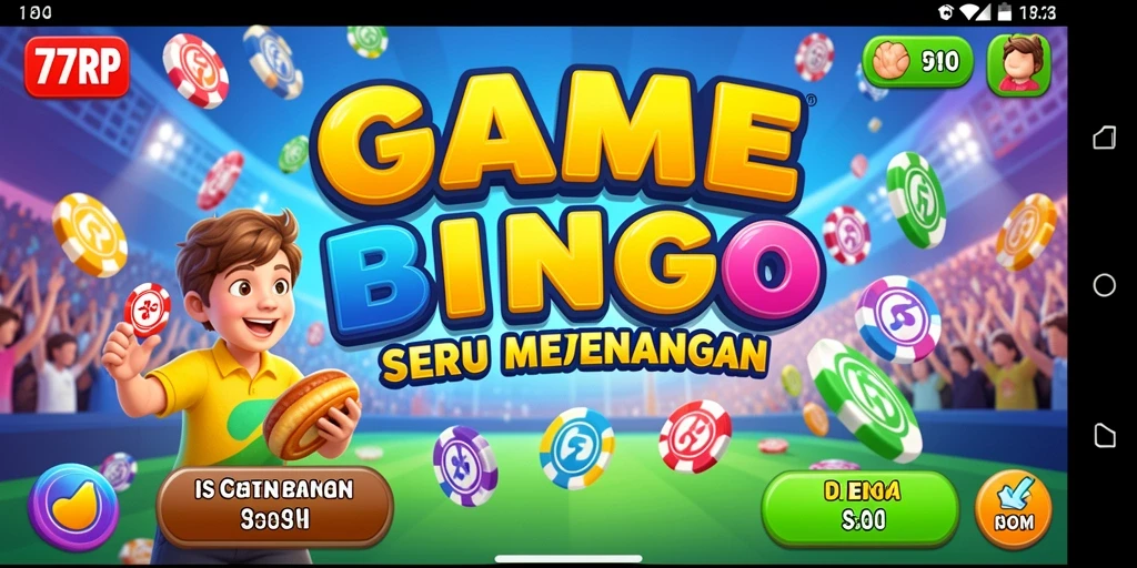 Screenshot gameplay 77RP yang menampilkan suasana permainan Bingo yang seru.