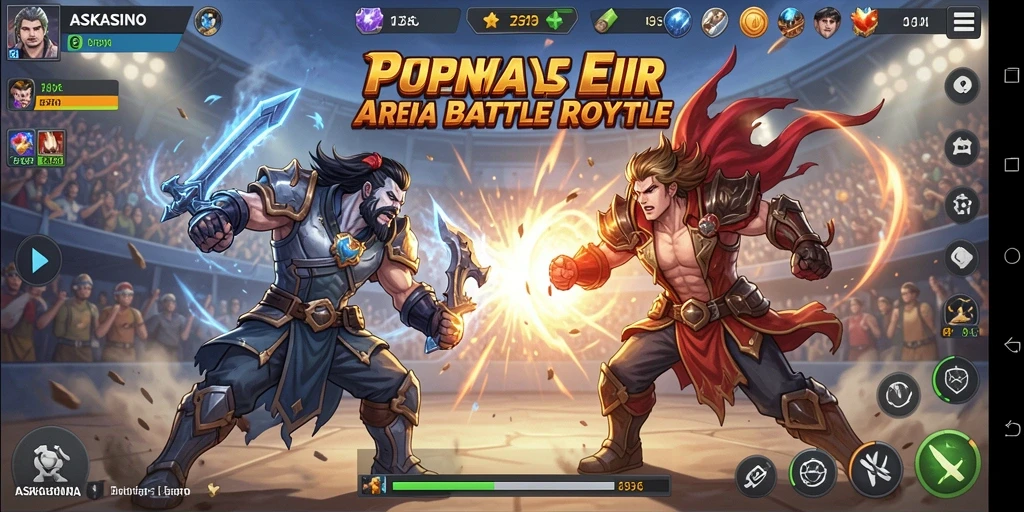 Gameplay menegangkan dalam pertarungan Battle Royale ASKASINO.