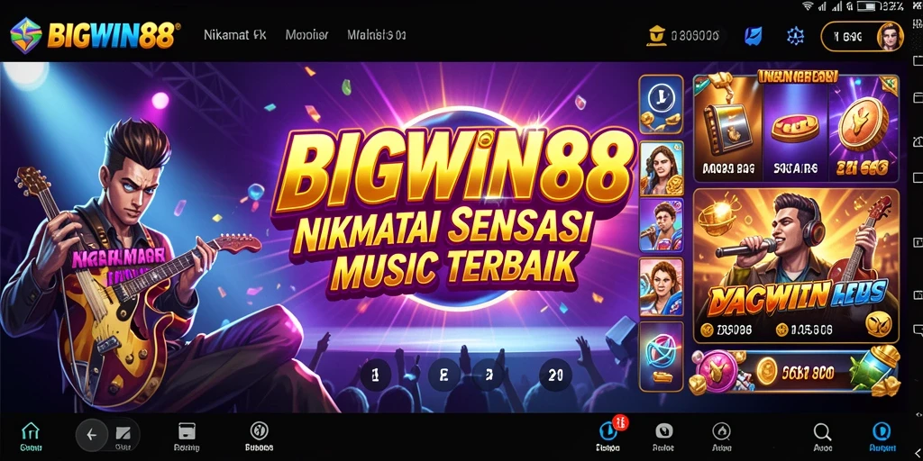 Tampilan gameplay <strong>BIGWIN88</strong> yang menarik dengan lagu dan tantangan interaktif.