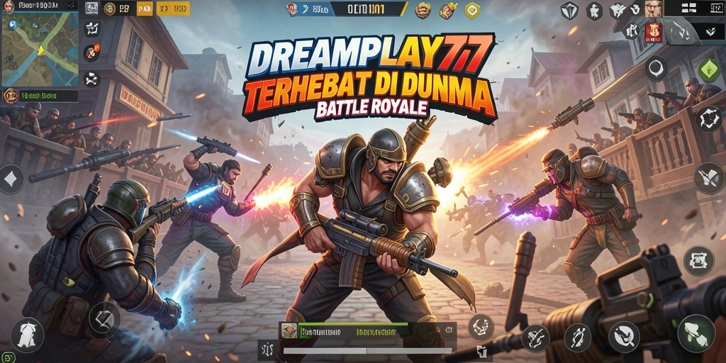 Screenshot gameplay seru dari pertempuran intens di DREAMPLAY77.
