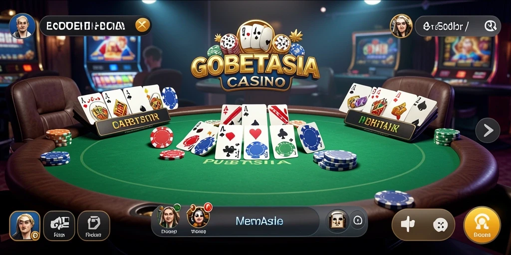 Tampilan gameplay Poker GOBETASIA yang seru dan menyenangkan.