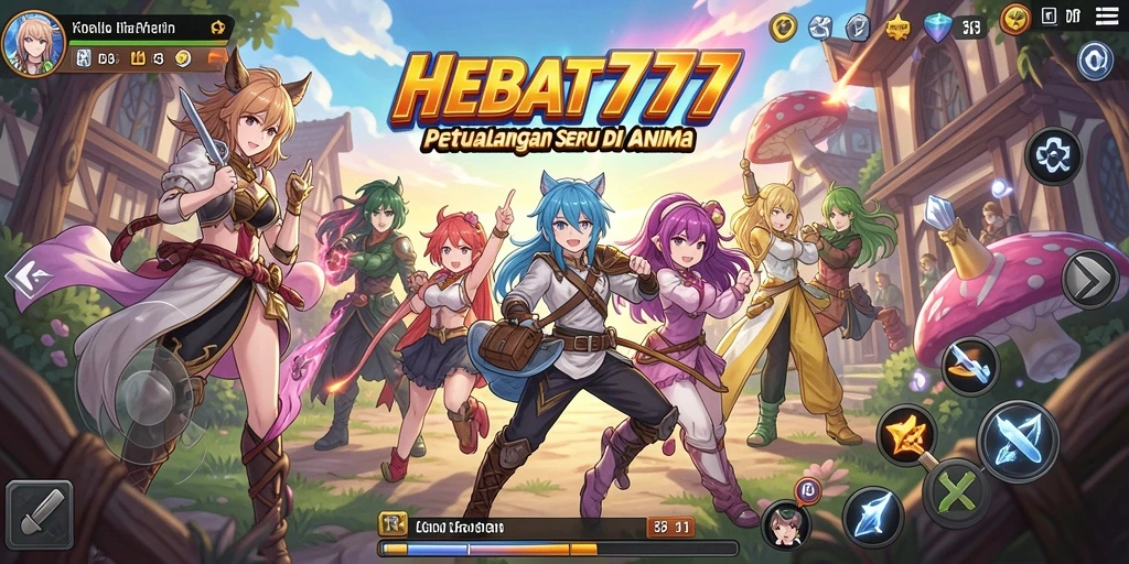 Tampilan dinamis dari gameplay HEBAT777 yang penuh warna.