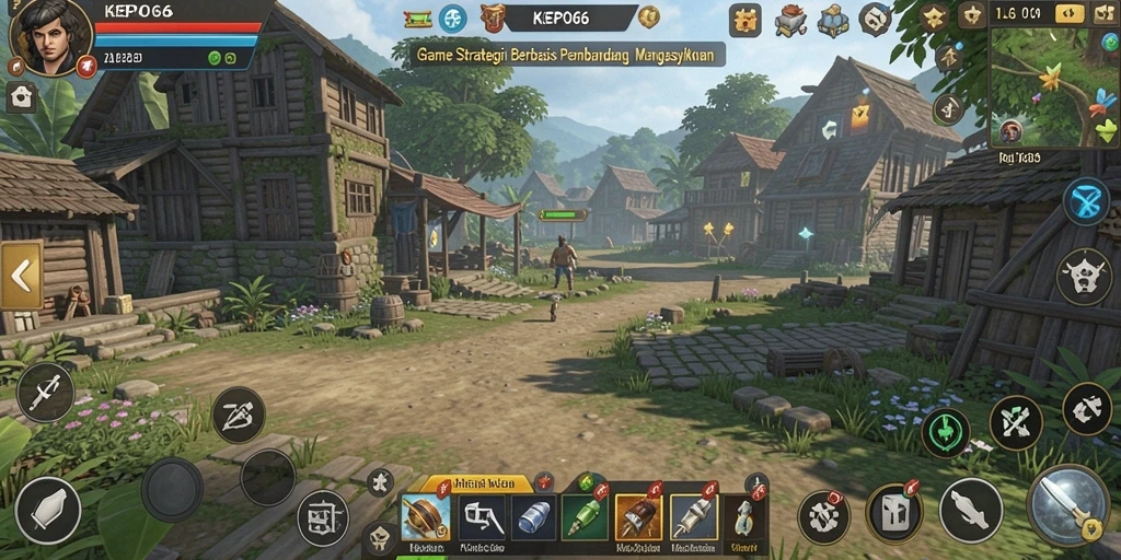 Tampilan utama gameplay KEPO66 menampilkan aksi pertempuran yang strategis.