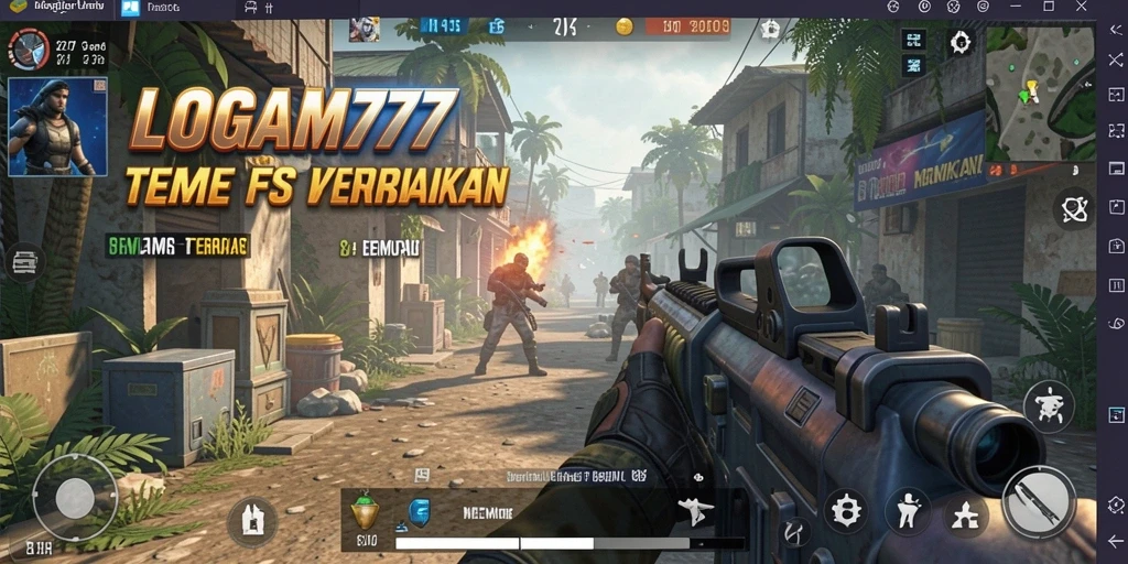 Tampilan gameplay LOGAM777 yang intens dan penuh aksi.