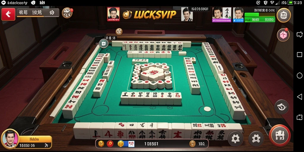 Tampilan gameplay LUCKSVIP dengan desain papan Mahjong yang menarik.