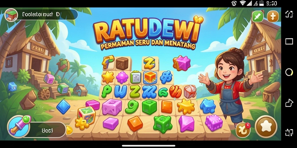 Screenshot gameplay <strong>RATUDEWI</strong> menampilkan tantangan puzzle yang menarik.