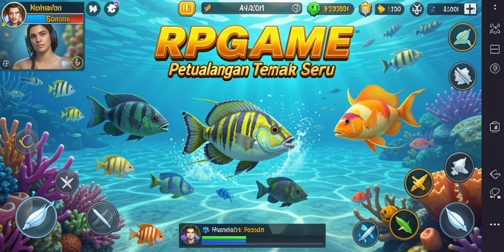 Tampilan gameplay RPGAME yang penuh aksi dan petualangan menangkap ikan.