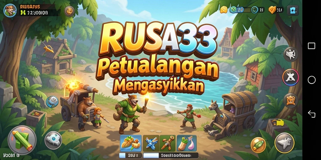 Screenshot gameplay RUSA33 yang menunjukkan aksi seru di level Arcade.