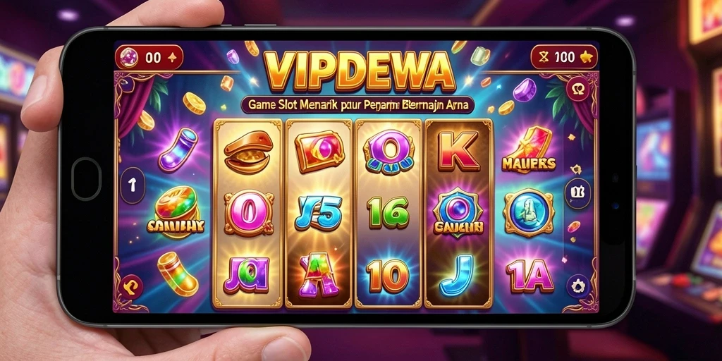 Tangkapan layar gameplay slot VIPDEWA yang menampilkan kemenangan besar.