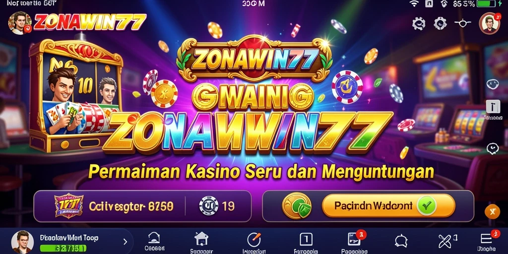 Tampilan gameplay seru ZONAWIN777 di kasino virtual.